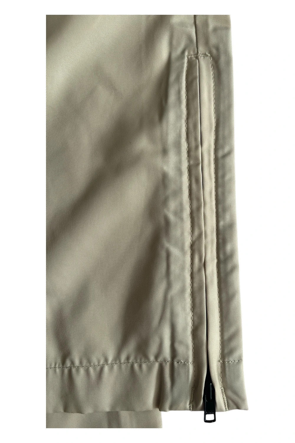 Fred Perry beige wide-leg trousers 100% nylon with logo detail.