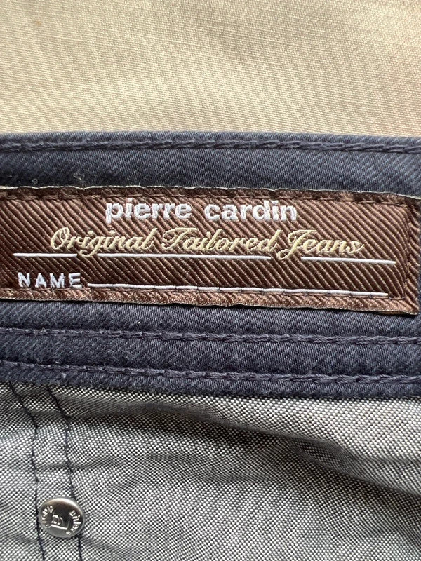 Pierre Cardin navy chino trousers classic style with elegant cut, vintage minimal look.