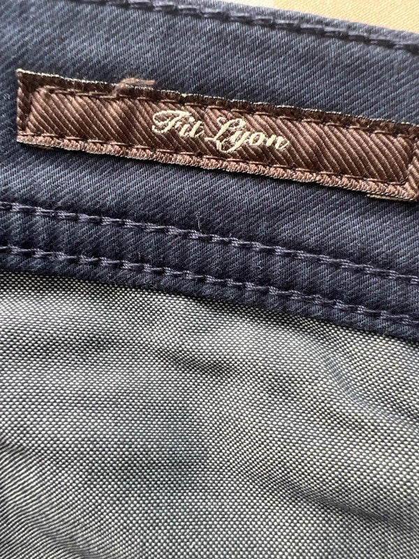 Pierre Cardin navy chino trousers classic style with elegant cut, vintage minimal look.