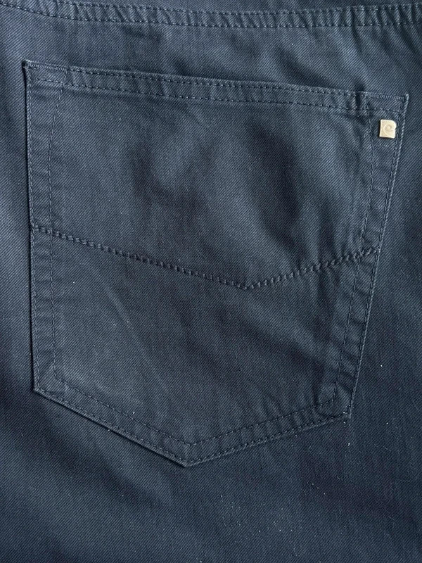 Pierre Cardin navy chino trousers classic style with elegant cut, vintage minimal look.