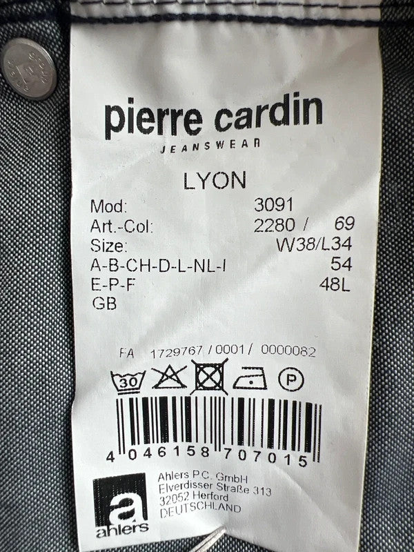 Pierre Cardin navy chino trousers classic style with elegant cut, vintage minimal look.