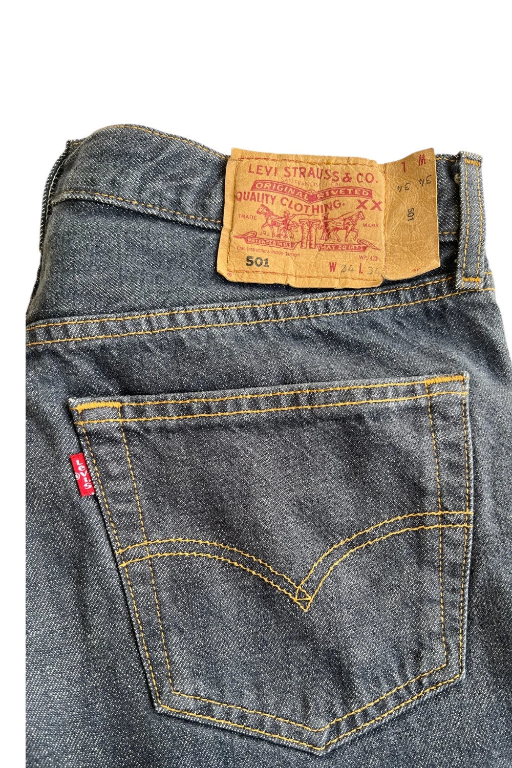 Levi Strauss & Co grey straight jeans faded washed denim vintage Y2K unisex classic fit