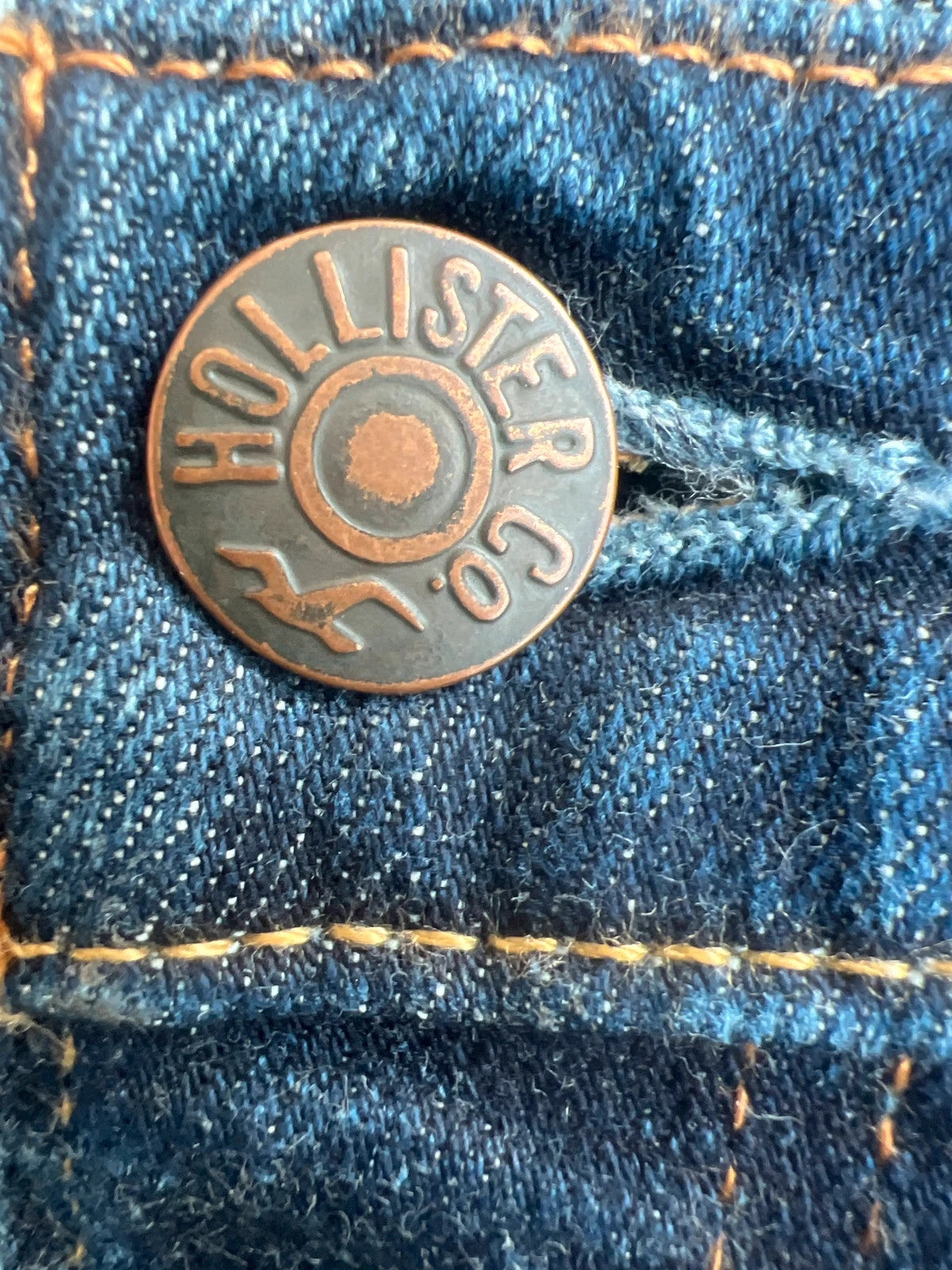 Hollister navy straight jeans slim fit casual style with modern cut.