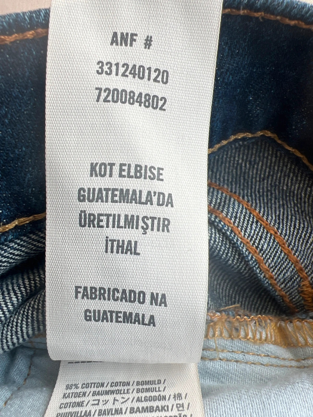 Hollister navy straight jeans slim fit casual style with modern cut.