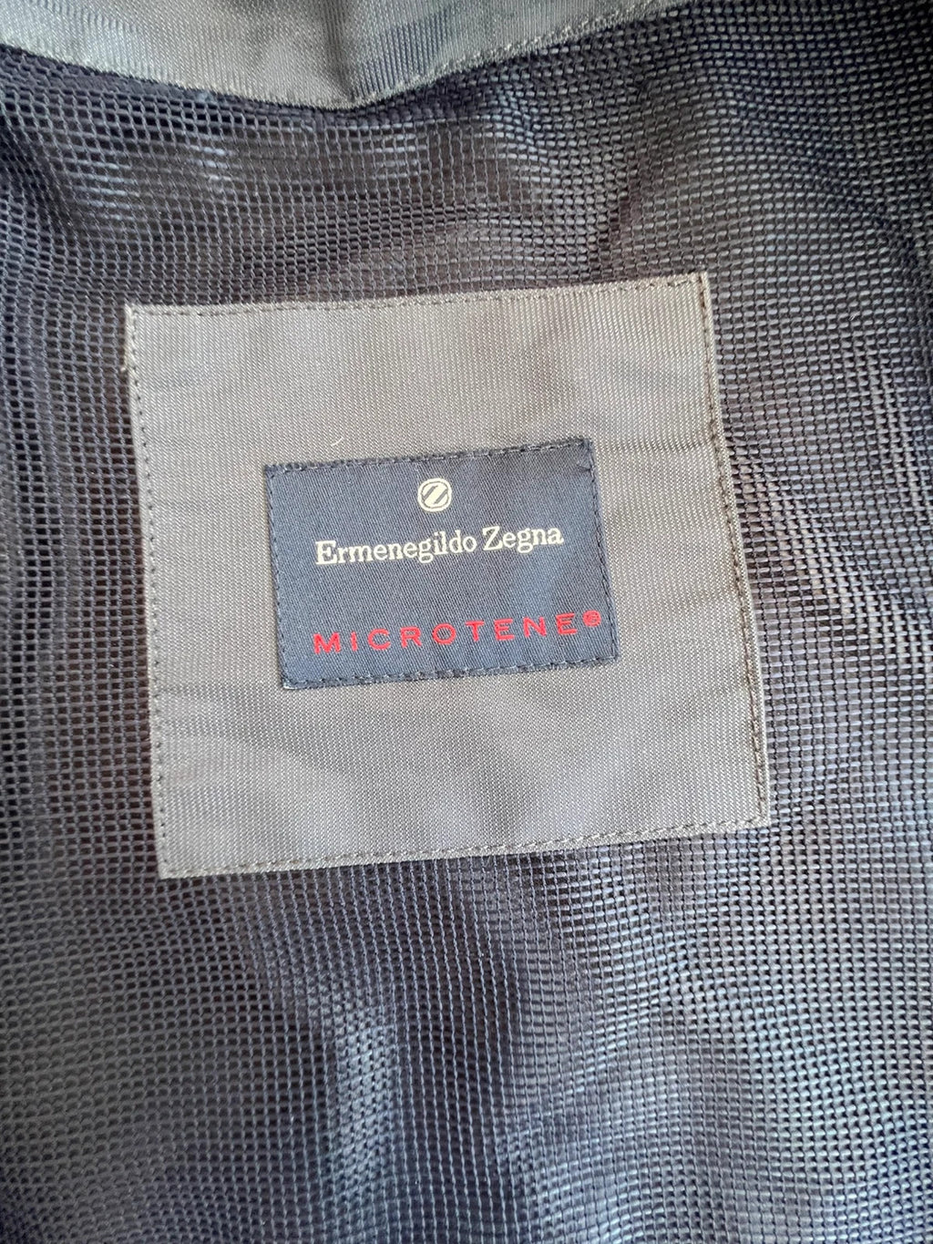 Ermenegildo Zegna grey oversized waterproof jacket with minimalistic design and Microtene material.