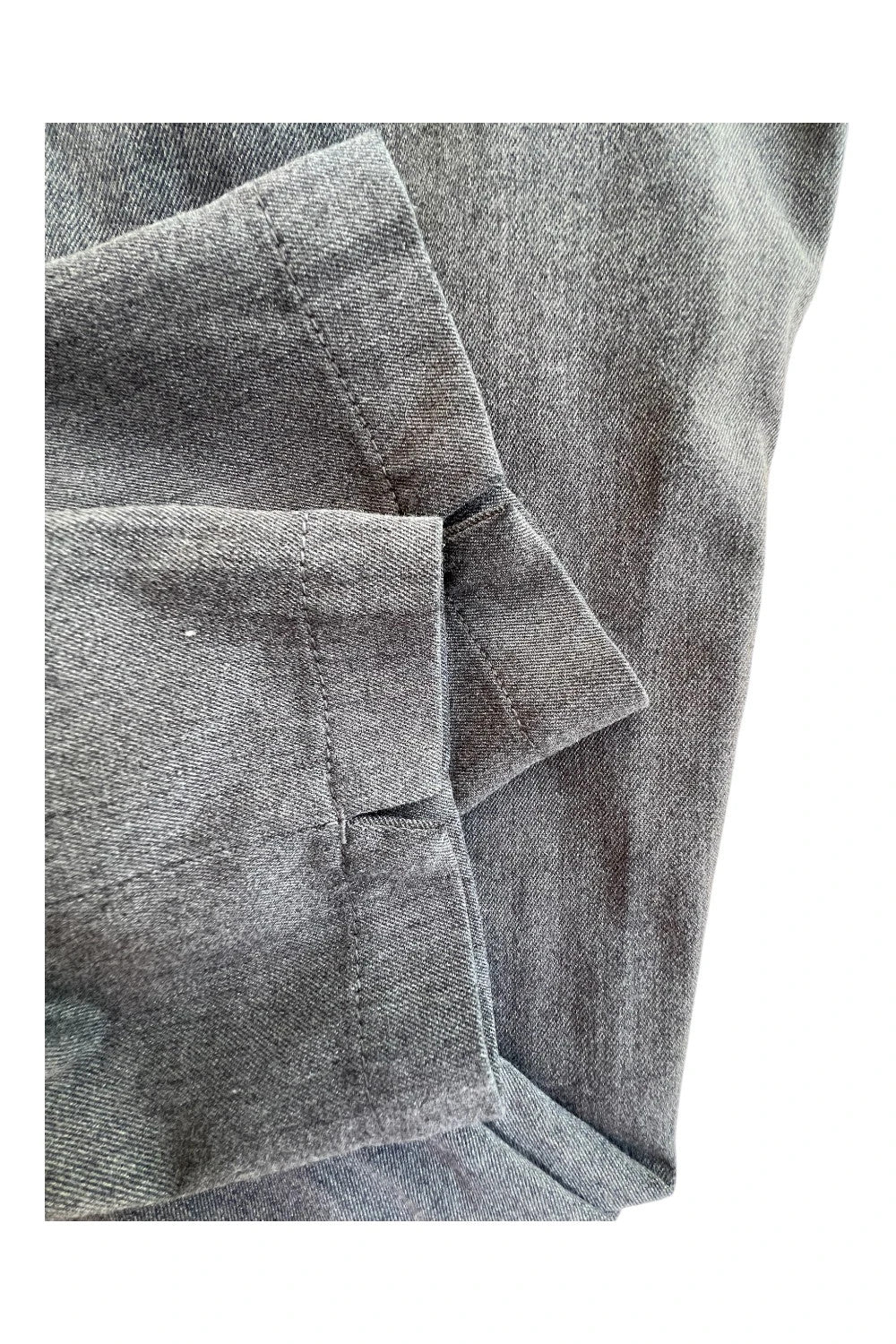 Tommy Hilfiger grey chino trousers with logo tag and soft fabric blend.