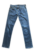 Levi's blue straight jeans 511 slim fit classic denim with logo patch.