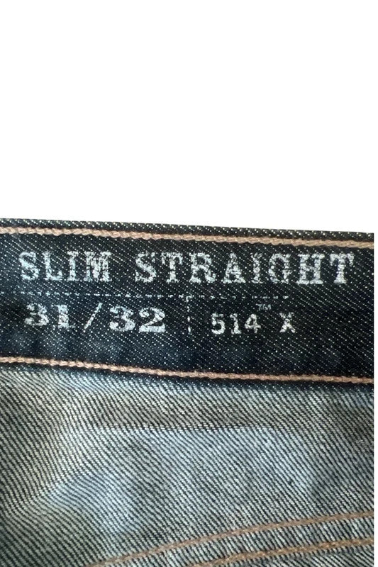 Levi's navy straight jeans 514, classic design, 100% cotton, no visible damage.