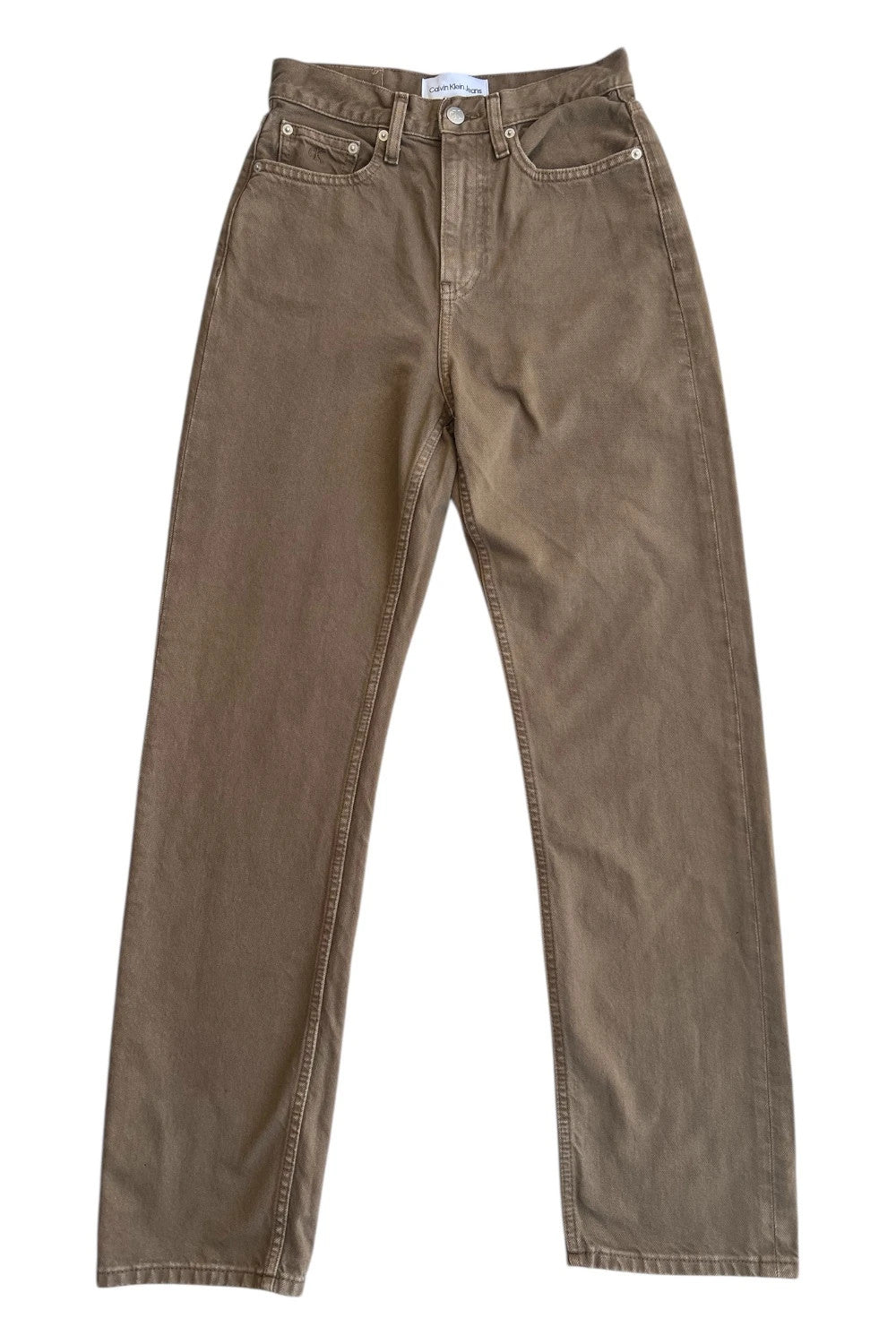 Calvin Klein brown straight jeans high rise denim with vintage style and no tags.