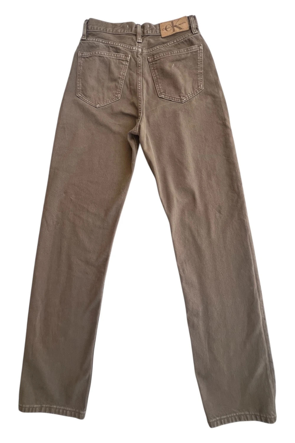 Calvin Klein brown straight jeans high rise denim with vintage style and no tags.