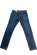 Hollister navy straight jeans slim fit casual style with modern cut.