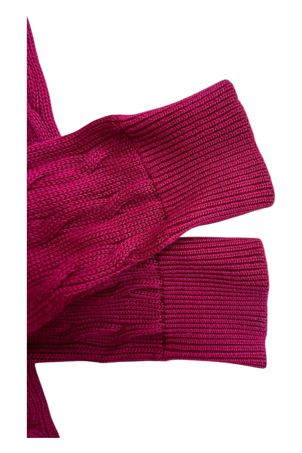 Ralph Lauren purple cable knit sweater, casual style, old money aesthetic, cotton blend.