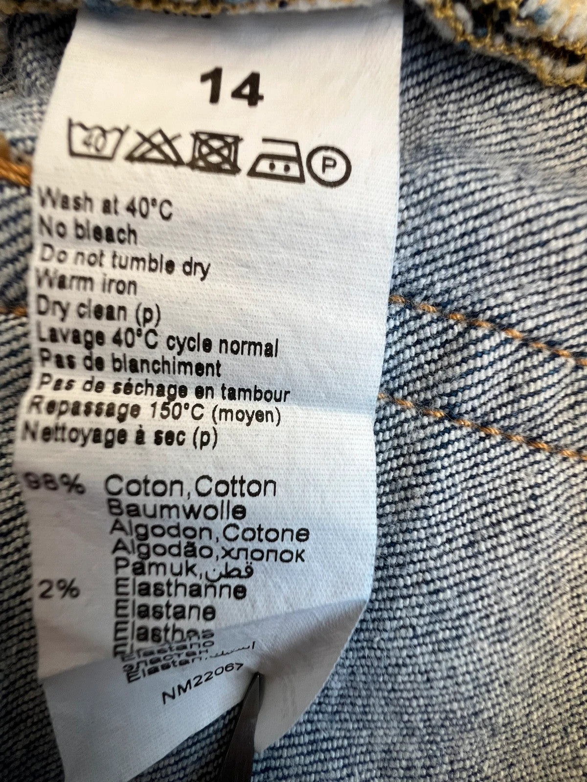 Levi's navy straight jeans with basic denim design and casual stretch fabric.