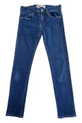 Levi's navy straight jeans with basic denim design and casual stretch fabric.