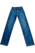 Lee straight jeans blue high waist vintage Y2K mom fit with classic denim texture.