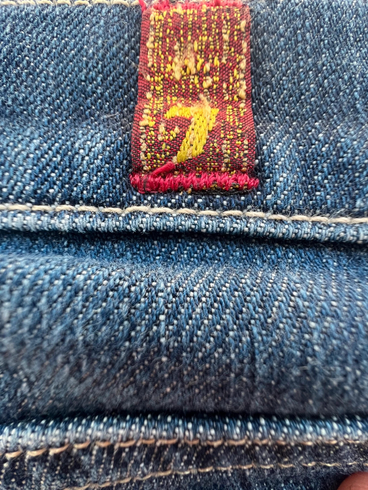 7 For All Mankind navy straight leg jeans low rise Y2K vintage style