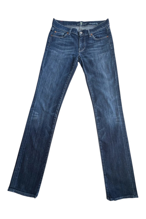 7 For All Mankind navy straight leg jeans low rise Y2K vintage style