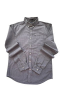 Superdry grey checkered button-down shirt, 100% cotton, Modern Classic Fit, casual style.