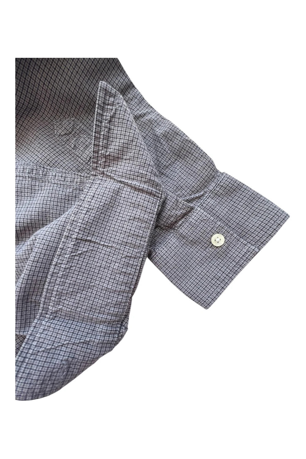 Superdry grey checkered button-down shirt, 100% cotton, Modern Classic Fit, casual style.