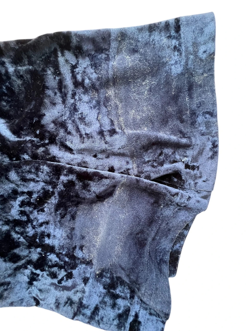 Emporio Armani navy velour hoodie with elegant embroidery and full zipper.