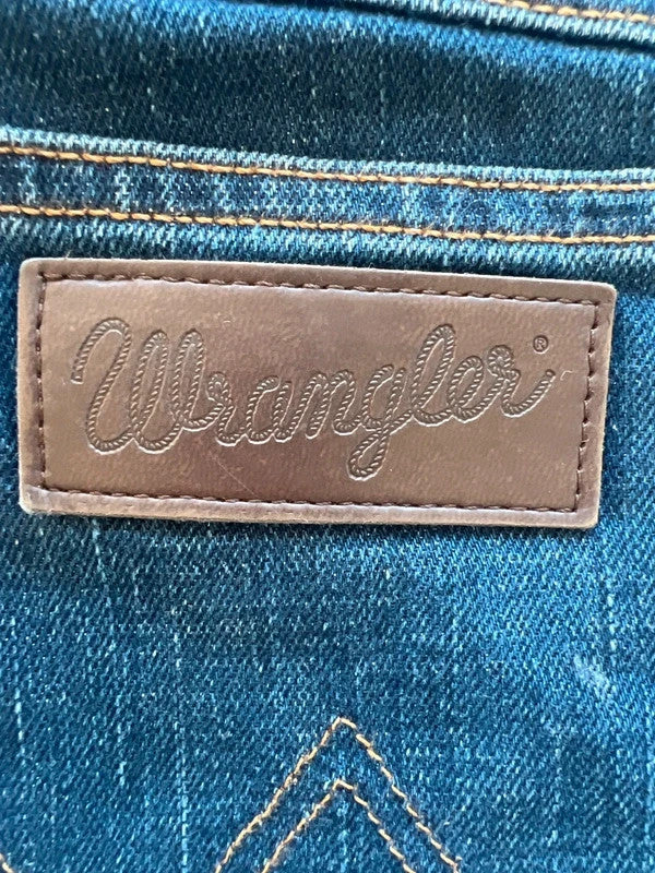 Wrangler navy straight jeans Texas Slim classic cowboy style durable denim