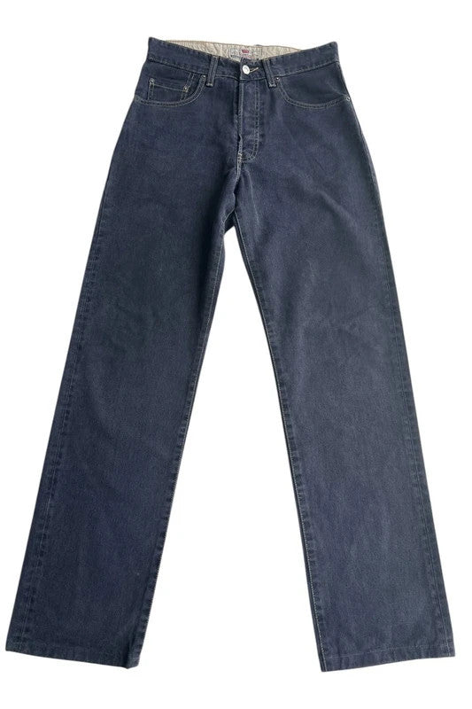 Levi's grey vintage 451 straight jeans, classic washed denim, 100% cotton.