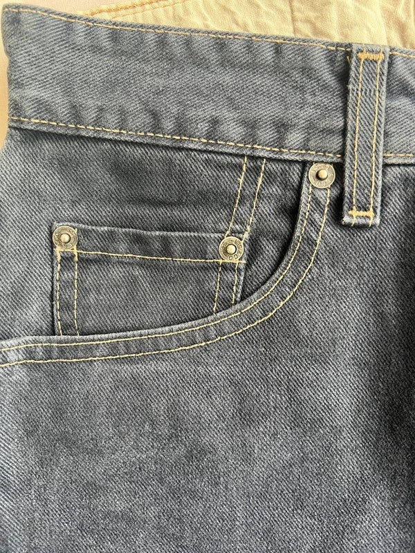 Levi's grey vintage 451 straight jeans, classic washed denim, 100% cotton.
