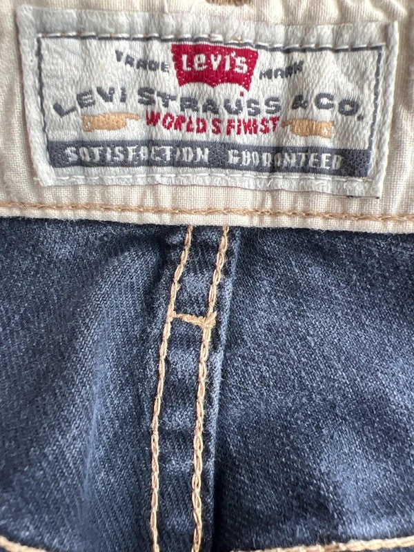 Levi's grey vintage 451 straight jeans, classic washed denim, 100% cotton.