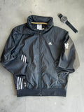Adidas black bomber jacket reversible London 2012 logo and Olympic detail.