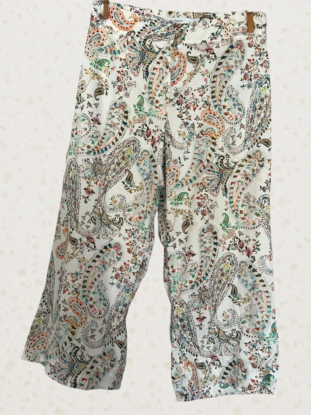 Pedro Del Hierro multi suit paisley print short sleeve blouse and capri pants