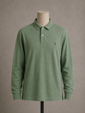 Polo Ralph Lauren Custom Fit Long Sleeve Polo Shirt Green XS