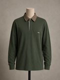 Harmont & Blaine Long Sleeve Polo Shirt Green Narrow Fit L