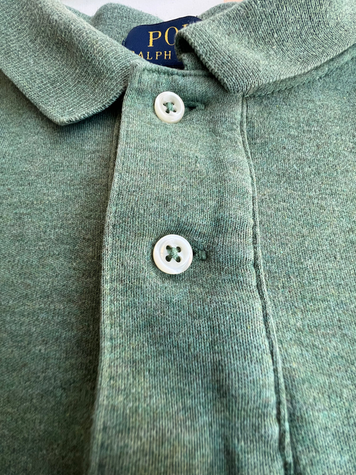 Polo Ralph Lauren Custom Fit Long Sleeve Polo Shirt Green XS