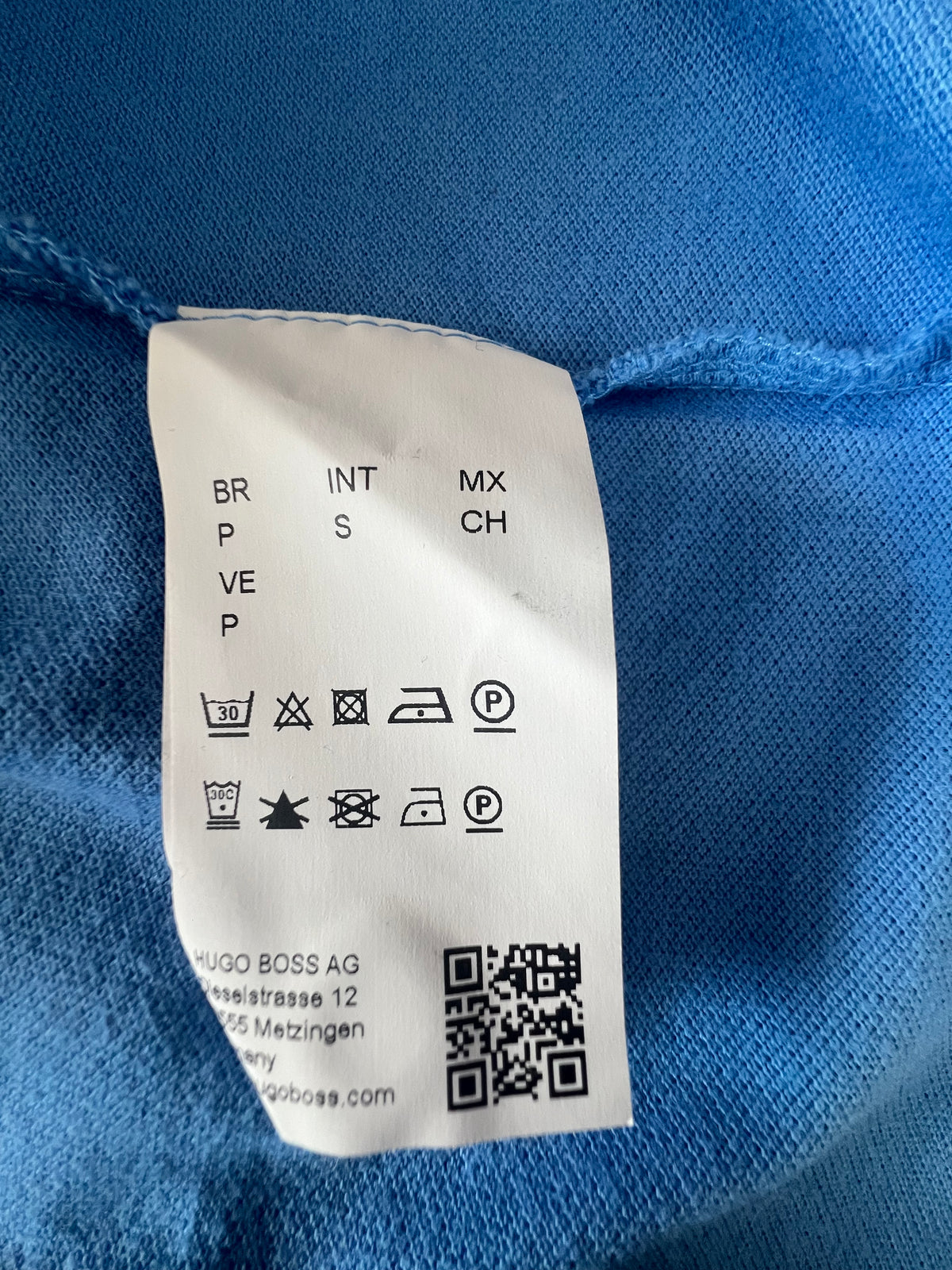 Hugo Boss BOSS Polo de Manga Larga Azul Claro Hombre Talla S