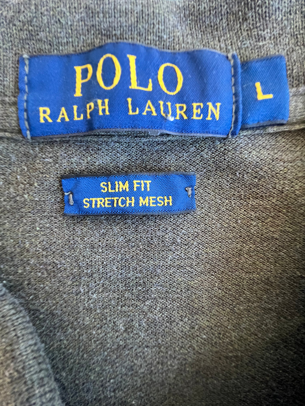 Polo Ralph Lauren Polo Manga Larga Verde Caqui Slim Fit Talla L