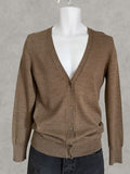 Dolce & Gabbana D&G Wool Cardigan Taupe Brown S – Cardigan en Laine Vintage Made in Italy | Gilet Homme Luxe