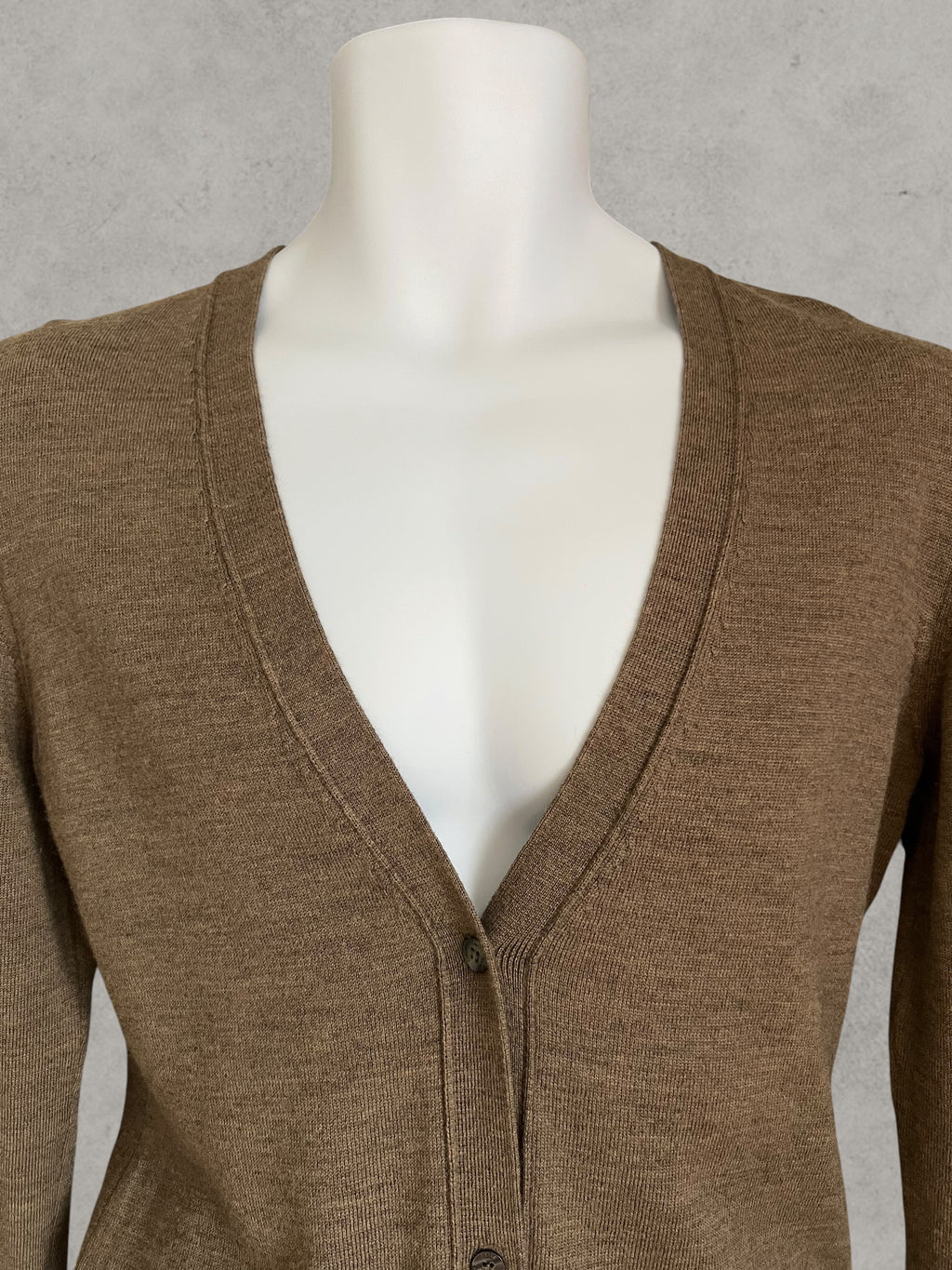 Dolce & Gabbana D&G Wool Cardigan Taupe Brown S – Cardigan en Laine Vintage Made in Italy | Gilet Homme Luxe