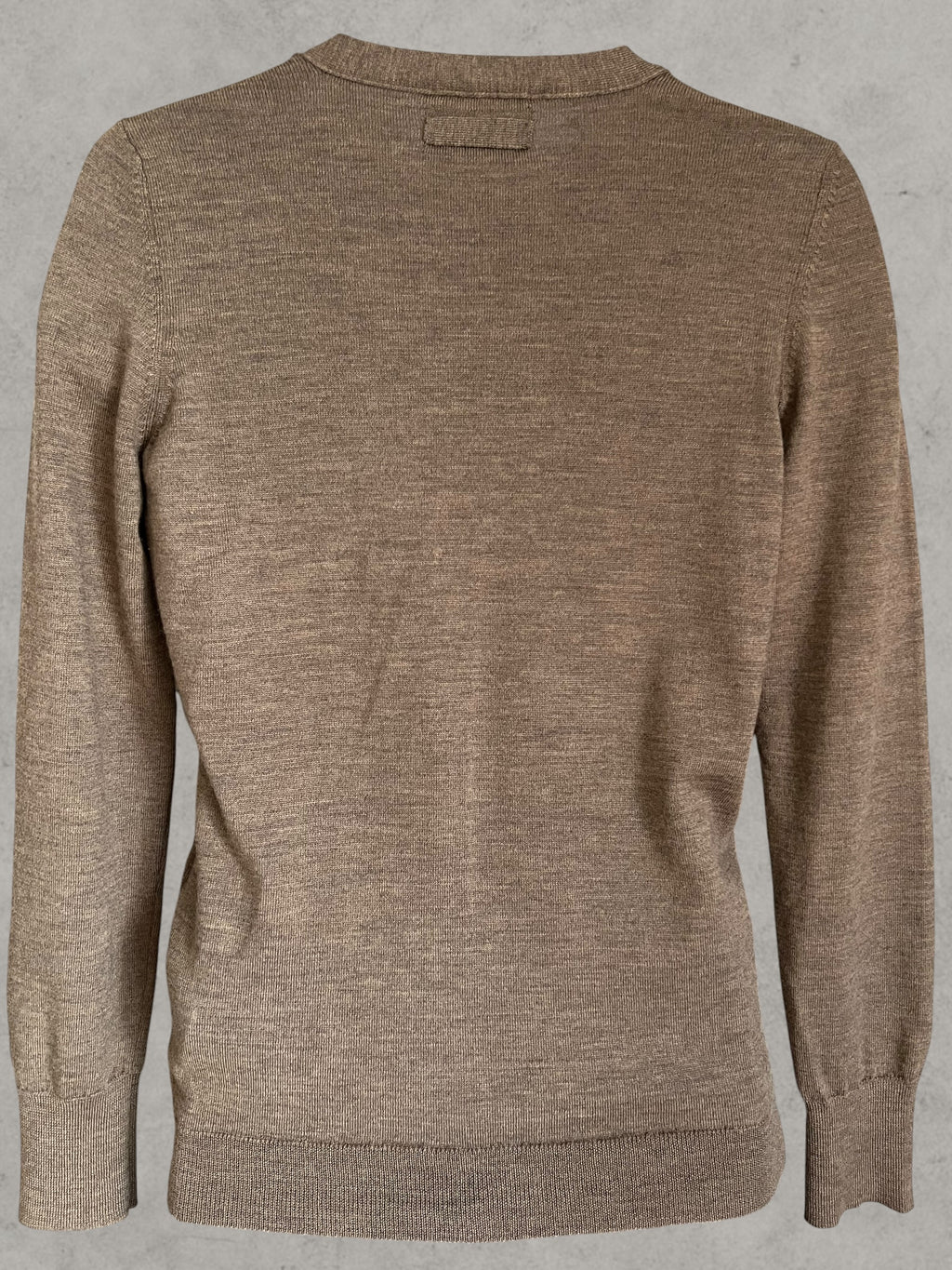 Dolce & Gabbana D&G Wool Cardigan Taupe Brown S – Cardigan en Laine Vintage Made in Italy | Gilet Homme Luxe