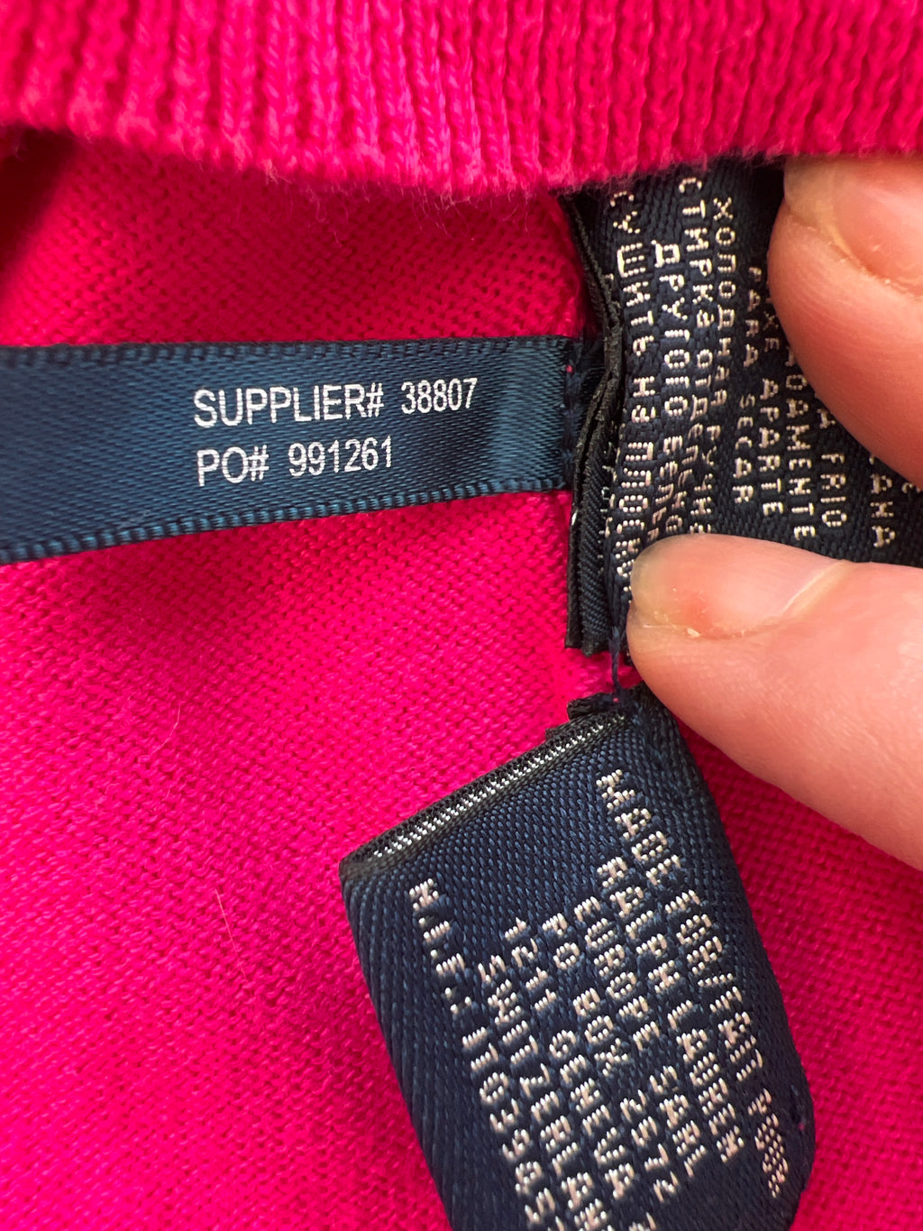 Ralph Lauren Sport V-Neck Cotton Sweater Pink S – Jersey de Algodón con Logo Bordado | Pull Femme