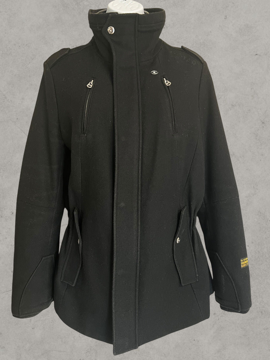 G-Star RAW Hooded Wool Jacket Mujer M Negra | Veste en laine femme noire M