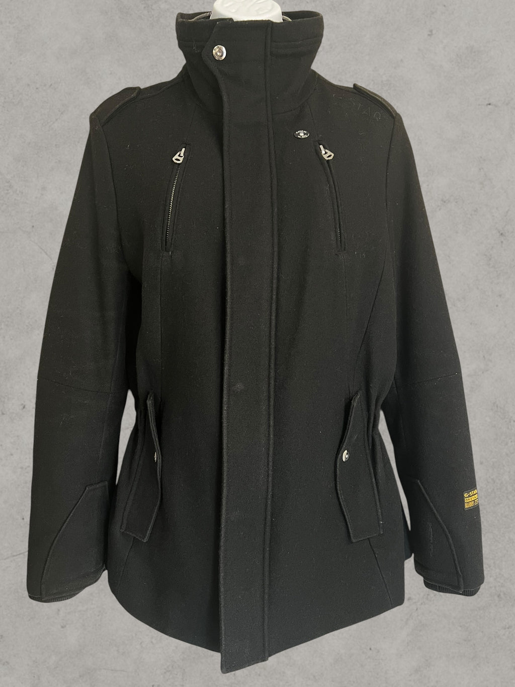 G-Star RAW Hooded Wool Jacket Mujer M Negra | Veste en laine femme noire M