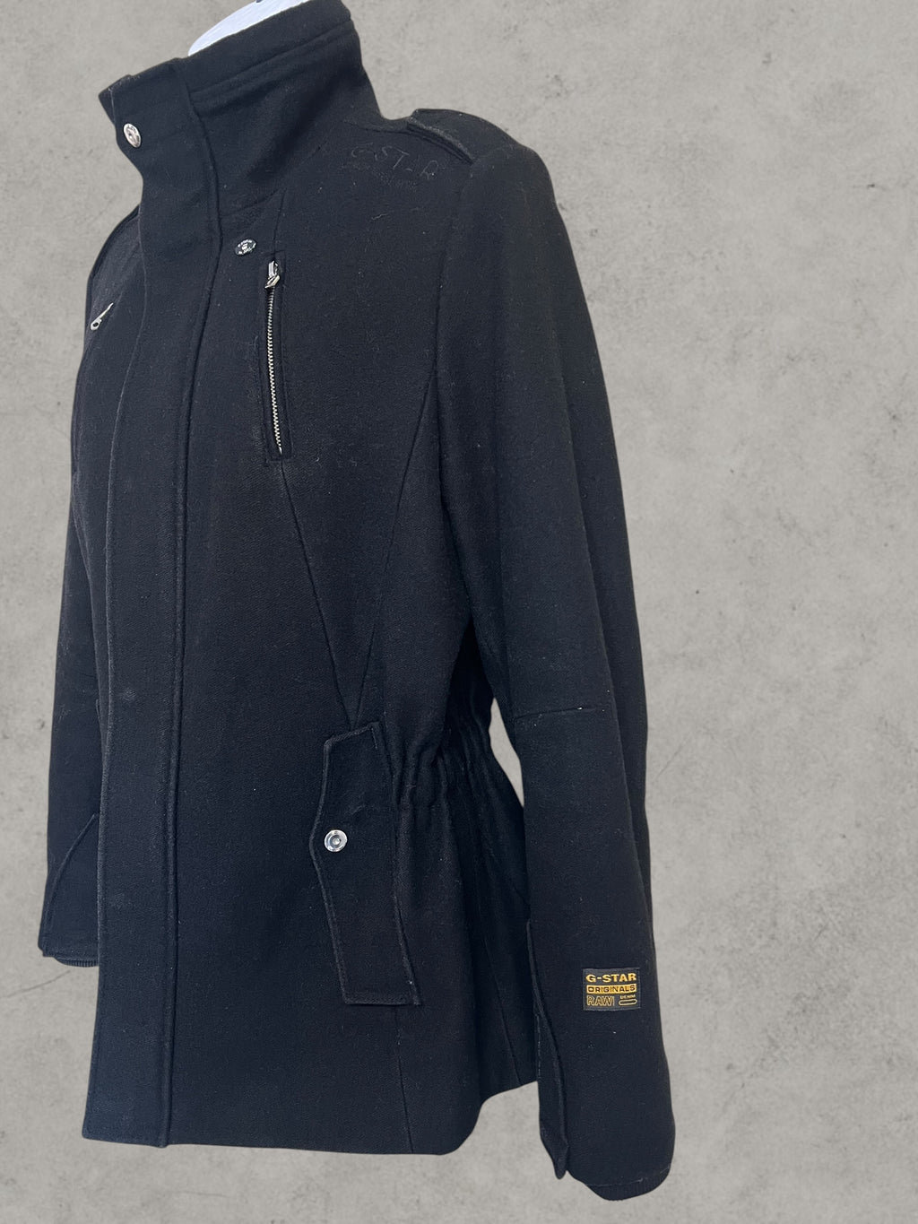G-Star RAW Hooded Wool Jacket Mujer M Negra | Veste en laine femme noire M