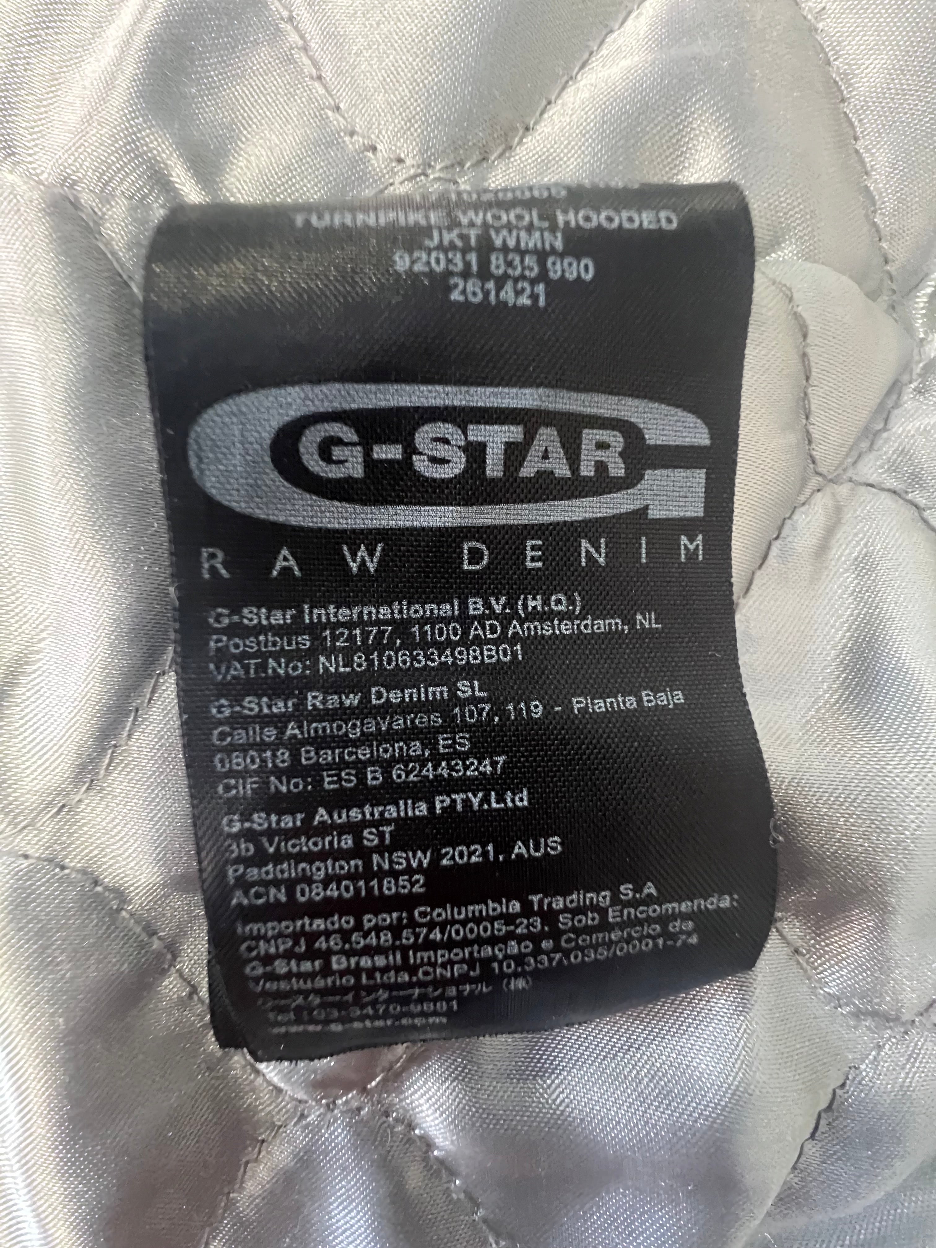 G-Star RAW Hooded Wool Jacket Mujer M Negra | Veste en laine femme noire M