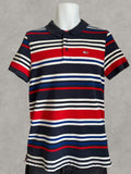 Tommy Jeans Striped Polo Shirt Navy Red White Men’s Size M | Cotton Preppy