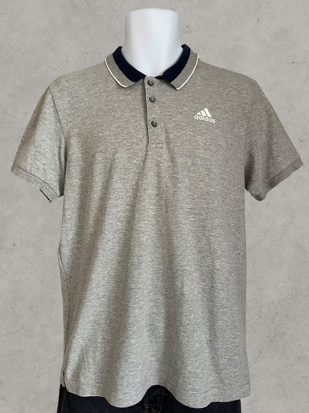 Adidas Climalite Sport Essentials Polo Shirt Grey Men’s Size M