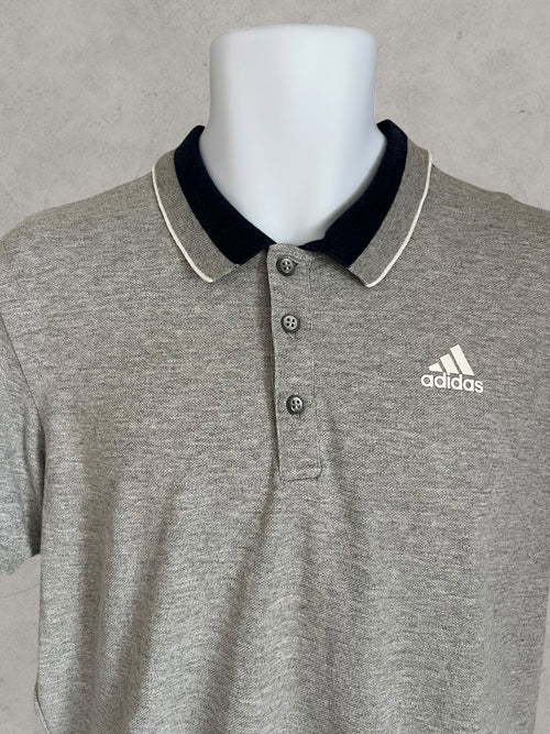 Adidas Climalite Sport Essentials Polo Shirt Grey Men’s Size M
