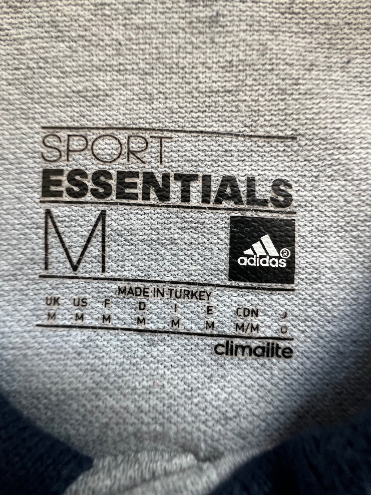 Adidas Climalite Sport Essentials Polo Shirt Grey Men’s Size M