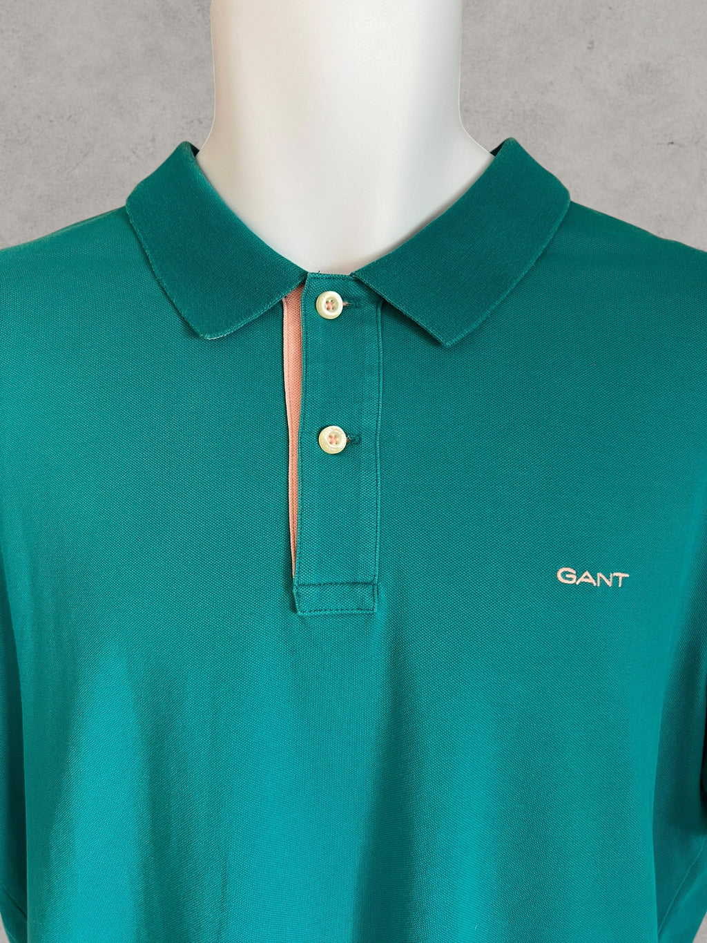 GANT Piqué Polo Shirt Turquoise Green Men’s Size L | Preppy Casual Cotton