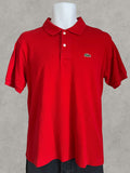 Lacoste Vintage Men’s Polo Shirt Red 100% Cotton Size 3 (M)