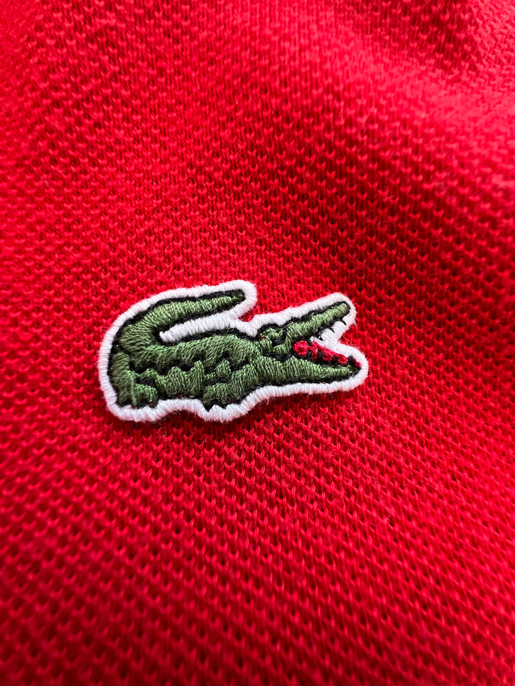 Lacoste Vintage Men’s Polo Shirt Red 100% Cotton Size 3 (M)